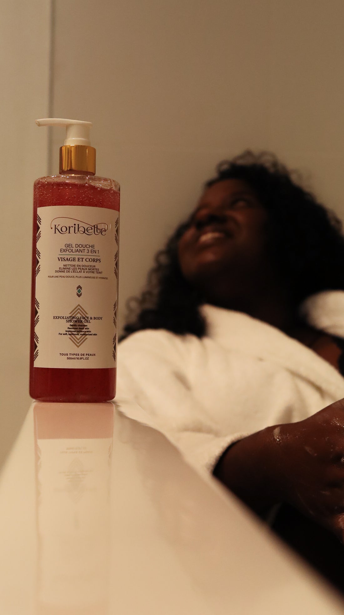 Gel douche exfoliant et clarifiant